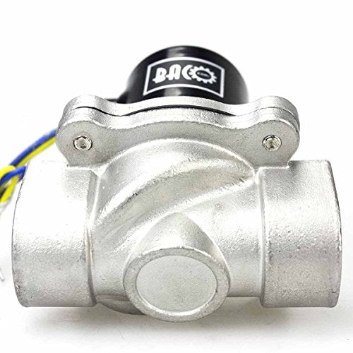 BACOENG 1" AC110V Stainless Steel Electric Solenoid Valve (NPT, Normally Closed) - size: 1"NPT