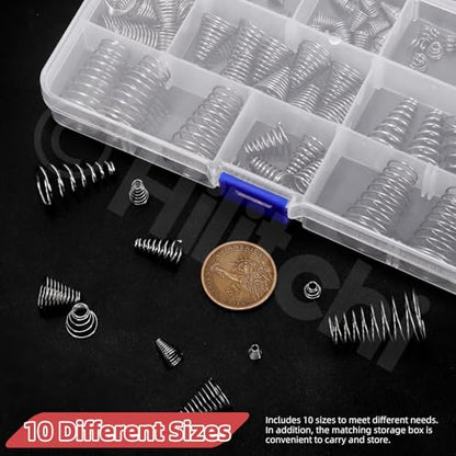 Hilitchi 149PCS 15 Sizes Spring Assortment Kits Stainless Steel Compressed Springs Extension Springs for Shop and Home Repairs(Silver) - style: No.2