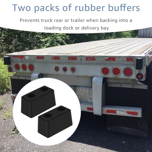 2-Pack Guards Dock Buffers– 6x3x3Inch Heavy Duty Rubber Bumper Block - size: 2PCS