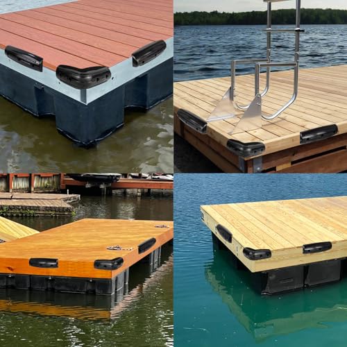 Dock Fender Bumpers, Boat Dock Bumpers for Straight Edge & Side - color: Black, size: 6 Pack