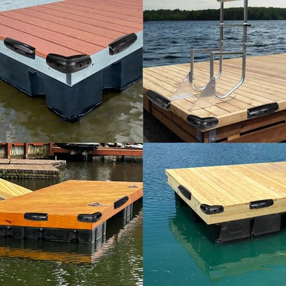 Dock Fender Bumpers, Boat Dock Bumpers for Straight Edge & Side - color: Black, size: 6 Pack