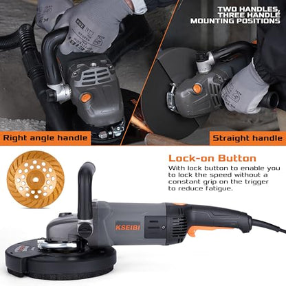 KSEIBI 711985 Concrete Grinder 7 Inch Angle Grinder Kit - style: 15Amps Grinder