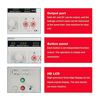 INTSUPERMAI Withstand Hi-Pot Tester Insulation Resistance Tester AC/DC 100VA 5KV Test Instruments with Memory Group Digital Display