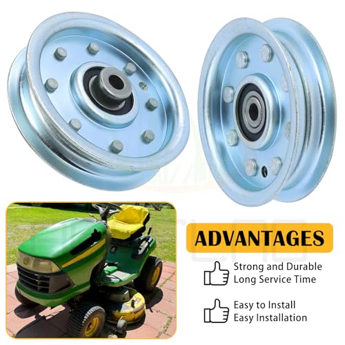 2 Pack 756-0627D Idler Pulley for Cub Cadet LT1046 LT1500 Tractors - color: L11 2x756-0627