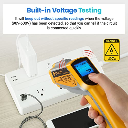 Etekcity Dual Laser Infrared Thermometer Temperature Gun, -58°F ~1022°F - color: Yellow 2 Laser, style: Classic