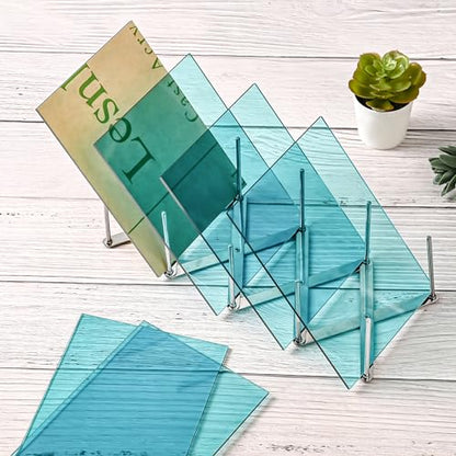 Lesnlok Cyan Acrylic Sheets 1/8 inch Thick 3mm 2 Pack 12 x 16 Clear Cyan Plexiglass Sheets,for Sign,Craft,Painting,Laser Cutting,DIY Display Projects… (12"x 16", Cyan, 2) - color: Cyan, size: 12"x 16"
