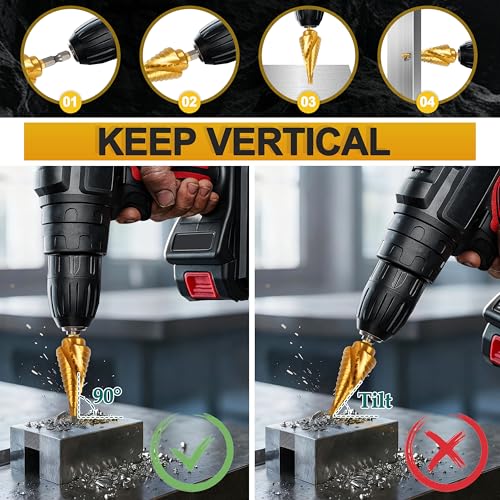 DWA1786IR StepBit Impact Ready Step Drill Bit for Metal