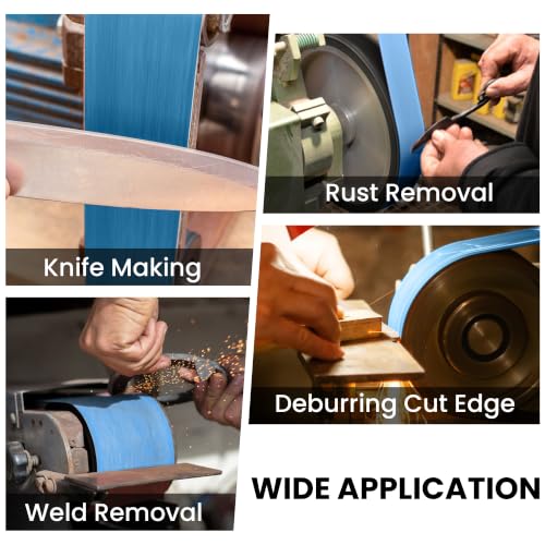 2x42 Sanding Belts 80 Grit, 10 Pack