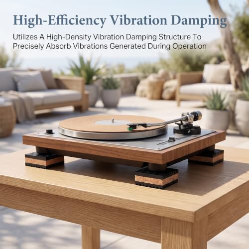 Turntable Isolation Pads Cork Soundproofing Mats