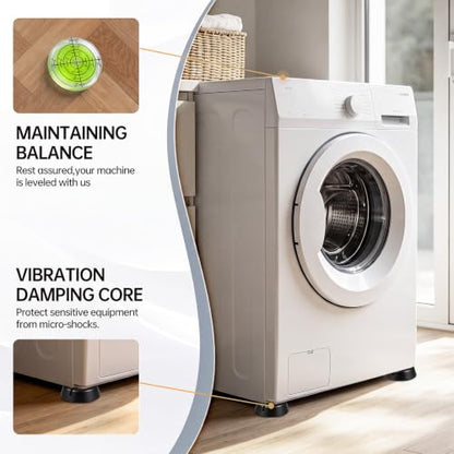 Anti Vibration Pads for Washing Machine, 8pcs - color: Black, size: 8pcs