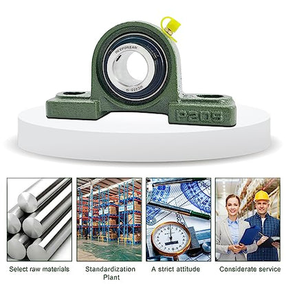2Pcs UCP205-14 Pillow Block Bearing 7/8" inch Shaft Cast Iron p205 Bearings with 7/8" Bore Mounted Bearing Block Self Alignment - size: UCP205-14-2pcs