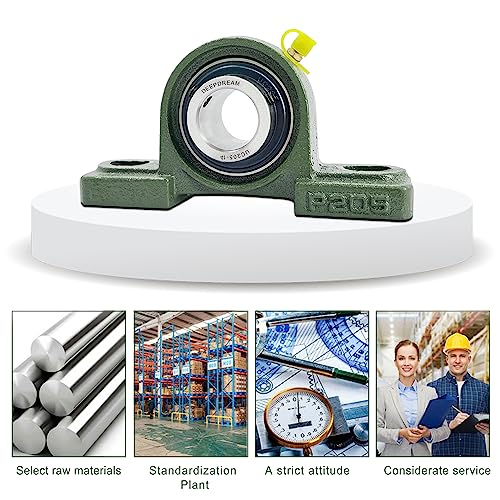 2Pcs UCP205-14 Pillow Block Bearing 7/8" inch Shaft Cast Iron p205 Bearings with 7/8" Bore Mounted Bearing Block Self Alignment - size: UCP205-14-2pcs