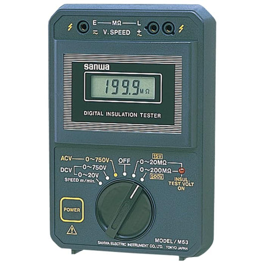 Japan Sanwa MG5000 MG1000 MG500 M53 High-Voltage Digital Insulation Resistance Tester 5000V/1000V/500V/500V Display Megohmmeter Electronic Insulation Testers(M53) - size: M53
