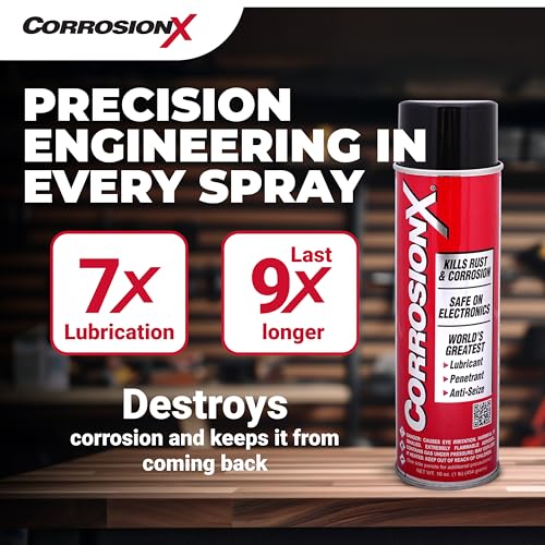 CorrosionX Rust Inhibitor, Industrial-Strength Dielectric Corrosion Prevention, Lubricant & Penetrant for Marine, Automotive, Electronics & RV Use, Protects Bolts, Cables, Engines, Parts, 1 Gallon - size: 1 Gallon