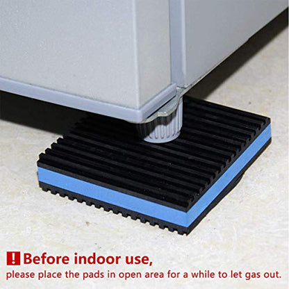 LBG Products Rubber Anti-Vibration Isolator Pads,Heavy Duty Blue EVA Pad for Air Conditioner,Compressors,HVAC,Treadmills etc(4'' X 4'' X 7/8") - size: 4'' X 4'' X 7/8"