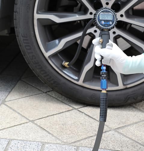 Hybrid Lead-in Air Hose 3/8 In. x 3 ft, Lightweight, Flexible, Durable Air Compressor Hose with Aluminum Universal Quick Coupler and Industrial Plug, Gray - size: 3 FT