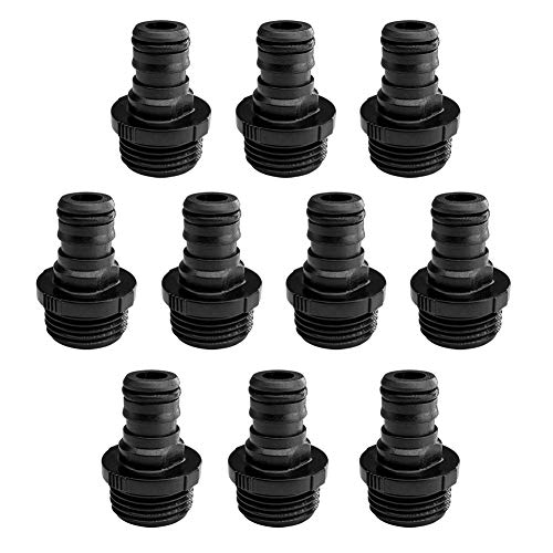 10 Pack Plastic Garden Hose Quick Connect Fittings Male