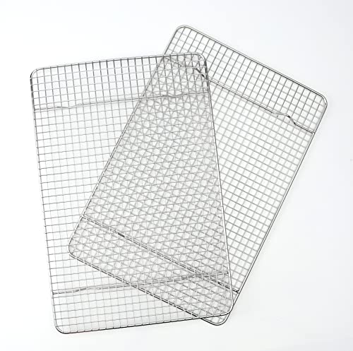 Spring Chef 10" x 15" Stainless Steel Cooling Rack for Baking, Set of 2 - size: 10"x15", style: 2 Pack