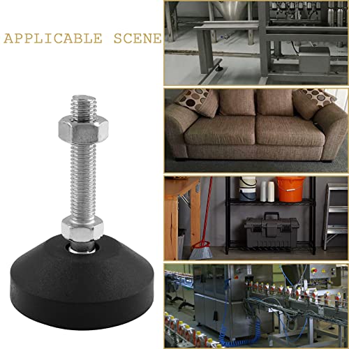 Bonsicoky M10 Metal Adjustable Leveling Feet, 4 Pcs, 3.2" x 2.3" - size: M10,2.3" Diameter