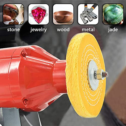 12 Inch Cotton Buffing Wheel, 5/8" Arbor Hole, for Bench Grinder - size: 12inch 16mm hole