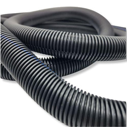 567ITG 1" x 50ft Split Wire Loom Tubing -Black Plastic Convoluted Conduit - size: 50 FT 1 Loom