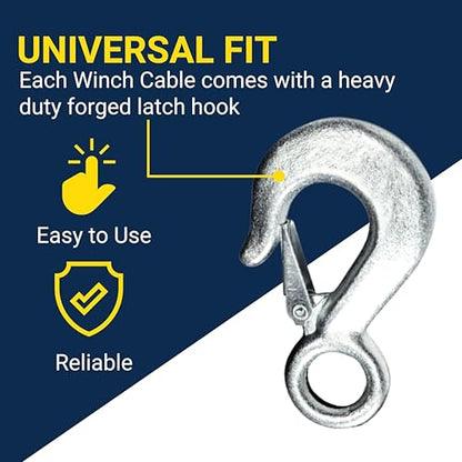 Tie Down Engineering 59395 Winch Cable 7/32" x 25' - size: 7/32 in x 25 ft