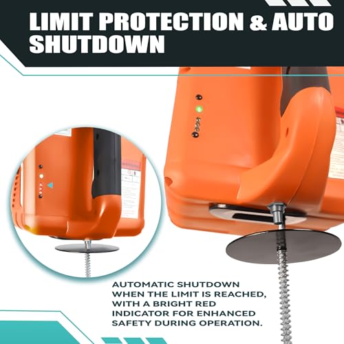 3-in-1 1500W Electric Hoist Winch, 120V Portable Electric Hoist with Remote (Manual/Cable/Wireless), 1500 lbs Capacity, 16 ft/min Speed, 25ft Height – for Garage, Warehouse (Orange) - size: 1500LBS