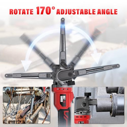 Cordless Detail Belt Sander Compatible with Milwaukee 18V/M18 Battery - color: Red
