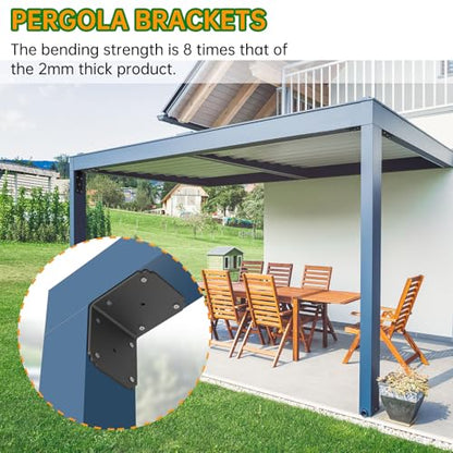 6x6x5 L Brackets Heavy Duty for Pergola, (8PCS) - size: 6x5 inch ( 8 Pack )