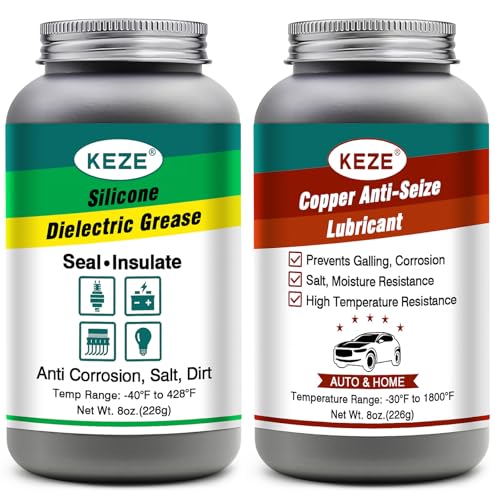 Keze Dielectric Grease Automotive Electrical Grease for Connectors Grasa 8 oz Brake Grease Copper Anti Seize Lubricant 8 oz