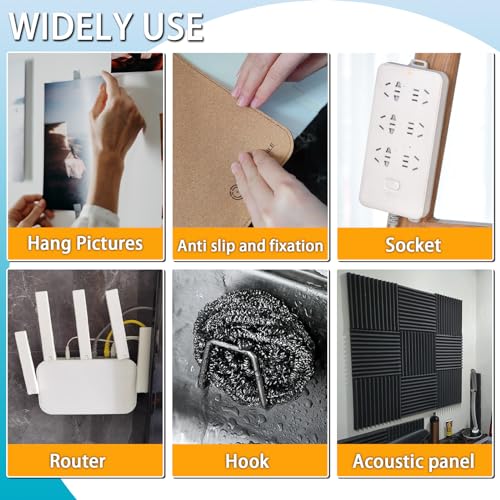 Birllaid Double Sided Tape for Walls, Picture Hanging Strips Removable Mounting Adhesive Tape for Hanging Picture Poster Decorations