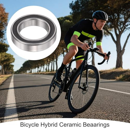 uxcell 6804-2RS Hybrid Ceramic Deep Groove Ball Bearings 20x32x7mm Si3N4 Silicon Nitride Balls Steel Rings Double Sealed Bearing for Motors, CNC Spindles (ABEC5) - size: 6804-2RS