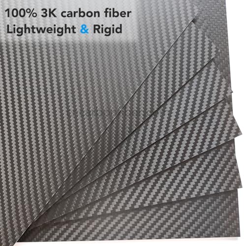 cncarbonfiber 1.0mm 200x300mm 100% Carbon Fiber Sheet Laminate Plate Panel 3K Twill Matte Finish - size: 200x300x1.0mm, style: Twill Matte Finish