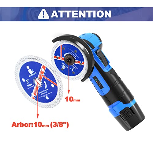 Super Thin Diamond Porcelain Saw Blade with X Teeth,BRSCHNITT 2pcs 3 Inch (75 mm) x Arbor 3/8 Inch (10 mm) Angle Grinder Diamond Cutting Disc for Dry/Wet Cutting Porcelain Tile Ceramic Marble Granite - size: 75mm(3")