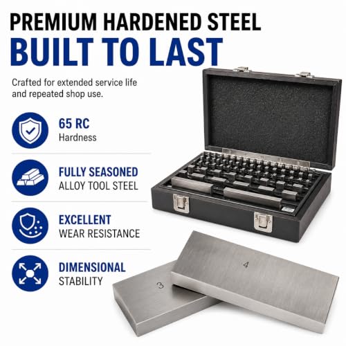 HFS 81 PC Gauge Block Set Economy Grade Calibration NIST-Traceable - size: 81PCS