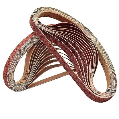 24 PCS 1/2 x 18 Inch Sanding Belts - 60 Grit 1/2x18 Aluminum Oxide Sanding Belts for Mini Belt Sander,Premium 1/2''x18'' Belt Sander Sandpaper – 24 Pack,60 Grit - size: 60 Grit