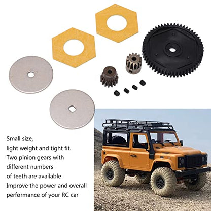 Metal 56T Spur Gear, Small Lightweight Gear Set with 13T 15T Gears for Axial SCX10 RC Crawler Car, Strong Wear (Black) - color: Black