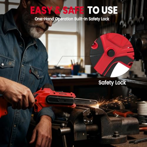 Cordless Bandfile Sander Belt Sander Compatible with Milwaukee 18V Battery