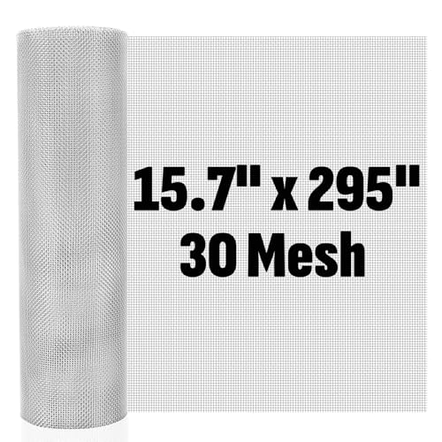 30 Mesh 304 Stainless Steel Mesh Screen, 15.7in x 295in Wire Screen Mesh - size: 15.7in x 295in(40x750cm), style: 30mesh x 0.23mm