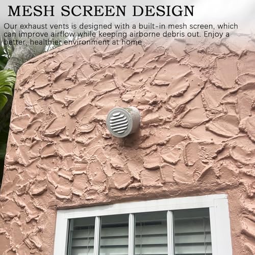 Round Aluminum Louver with Insect Screen, 2 Inches (12)