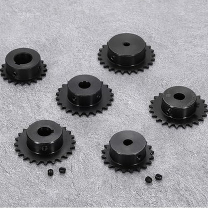 uxcell #25 Chain Roller Sprocket 6mm Bore 16mm OD, 12 Tooth C45 Carbon Steel ANSI Chain NO.25 Roller Sprocket for ISO 04C Chain - size: 6mm Bore 16mm OD, style: 12 Tooth