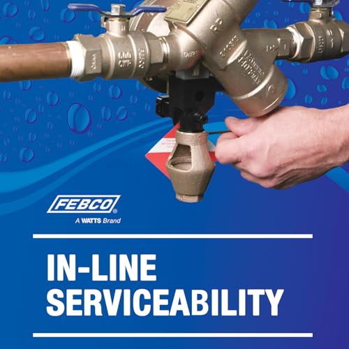 Febco 825Y Bronze RPZ Backflow Preventer with SentryPlus Sensor, 3/4" - size: 3/4 Inch, style: With Flood Sensor