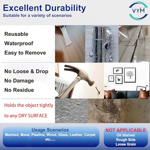 4Rolls Thicker 2mm, Nano Double Sided Mountinging Heavy Duty Tape, 2 Sides Sticky Tack Tape for Painted Walls AC Hanging Clear, 0.7in×10fts, 40fts Total Long (Thicker. 4 pack×0.7''×10fts) - size: Thick 4Rolls,0.7″,40fts TL