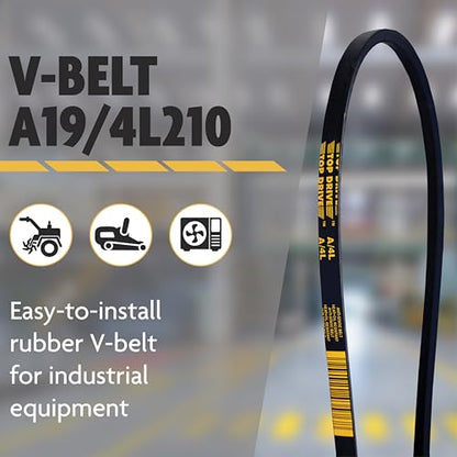 Top Drive A19/4L210, A/4L, Classic Wrapped V Belt, 1/2" x 21" - size: A19/4L210