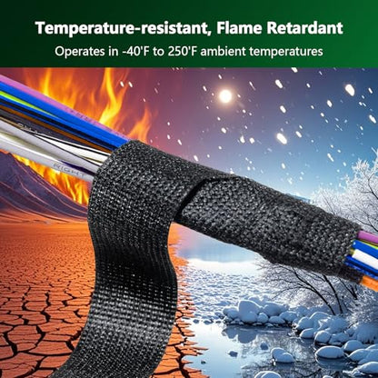 2 Rolls High Temp Wire Harness Tape (100FT Total) – OEM-Grade Automotive Cloth Fabric Tape for Engine Wiring Loom, Cable Protection & Noise Dampening - style: 2-pack