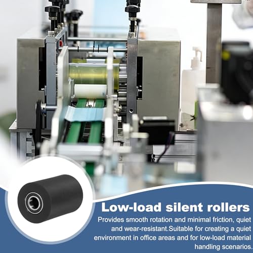 uxcell 2Pcs Plastic Roller Wheel with Bearings 3/8" x 1-3/8" x 1-15/16" - size: 3/8" x 1-3/8" x 1-15/16" (ID x OD x L)