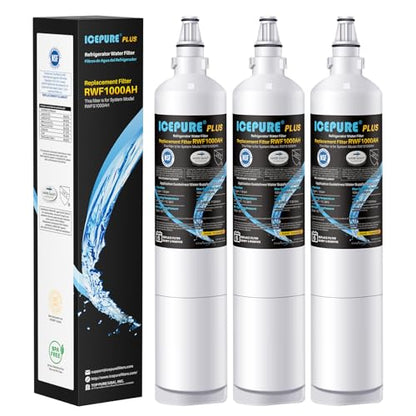 ICEPURE PLUS 9990 NSF 53&42 Cert. Replacement for LG LT600P Filter,3PACK - style: Heavy Metals Removal