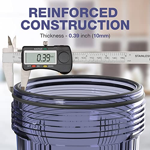 SimPure DB10C 10" *4.5" Whole House Water Filter Clear Housing - size: 1 Count (Pack of 1), style: System - Clear (10 Inch x 4.5 Inch)