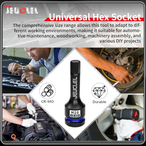 10mm Hex Impact Bit Socket, H10 1/2" Drive Allen Socket, Cr-Mo - size: 1PC | H10 10MM