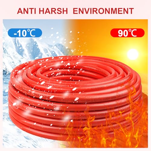 THHN Wire 6 Gauge 10 FT, 6 AWG Stranded OFC Copper Electrical Building Wire with Nylon Jacket PVC Insulation, Rated 600V for Residential, Industrial, CNC, Ground (6 Gauge, Red) - color: Red, size: 6 AWG 10FT